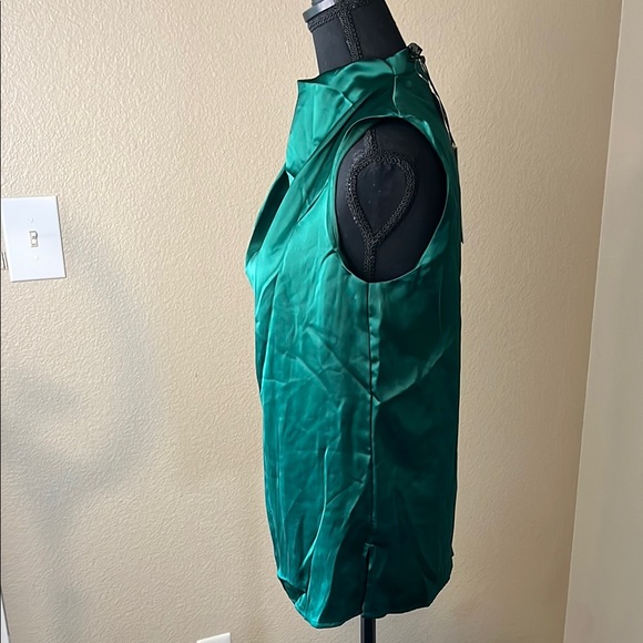 Rachel Zoe Green Mandarin Collar Blouse - Picture 3 of 4